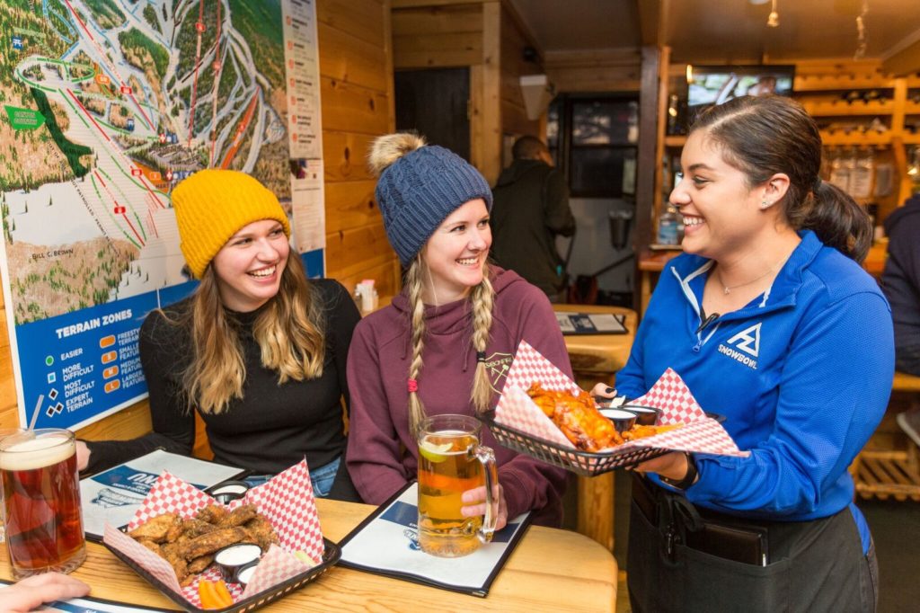 Waitress serving at Basecamp