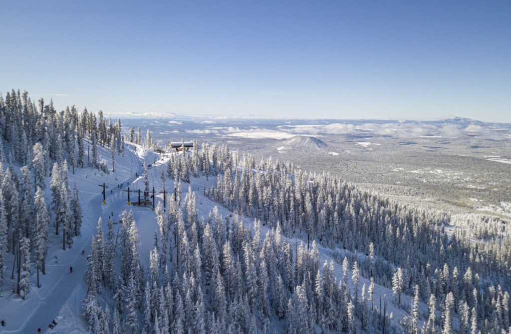 Grand Canyon Express Chairlift with snow.