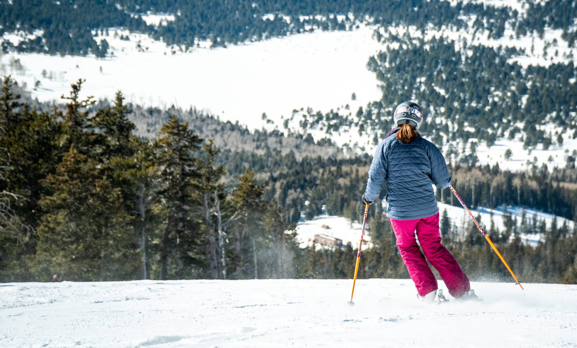 Female skier at Arizona Snowbowl.