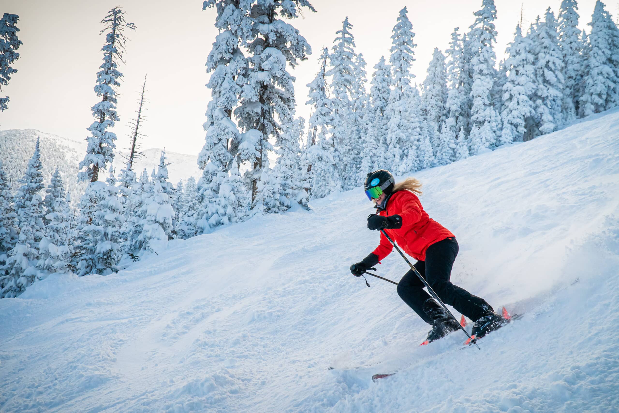 Female skier at Arizona Snowbowl