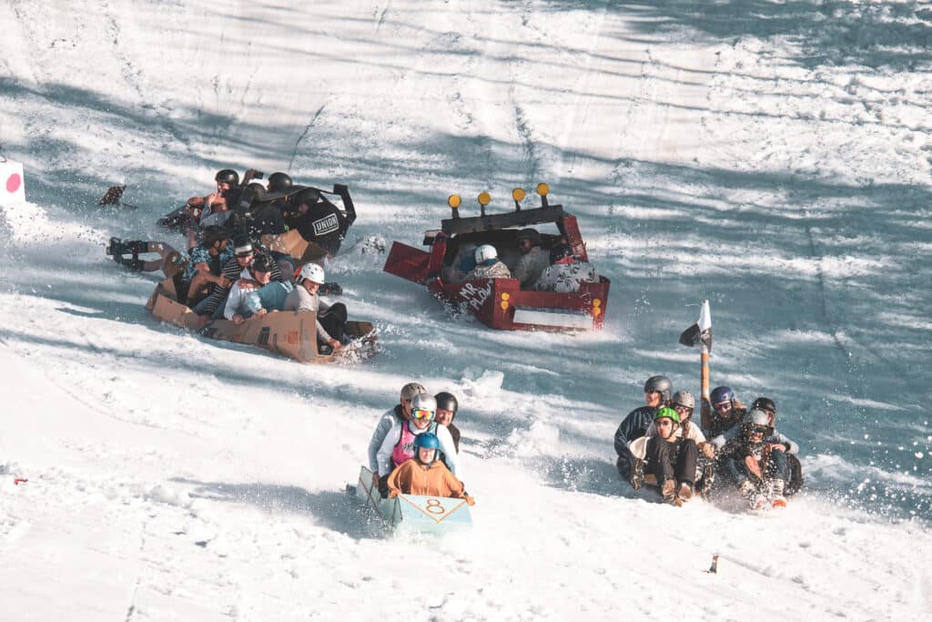 Cardboard Derby at Arizona Snowbowl.