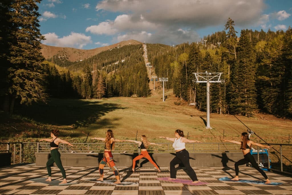 yoga class at Snowbowl