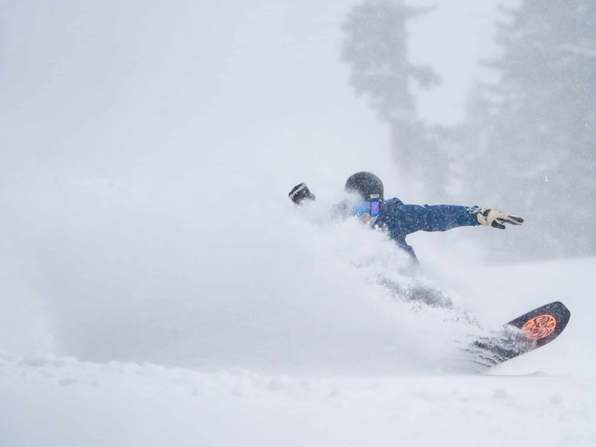 Snowboard on a Powder Day