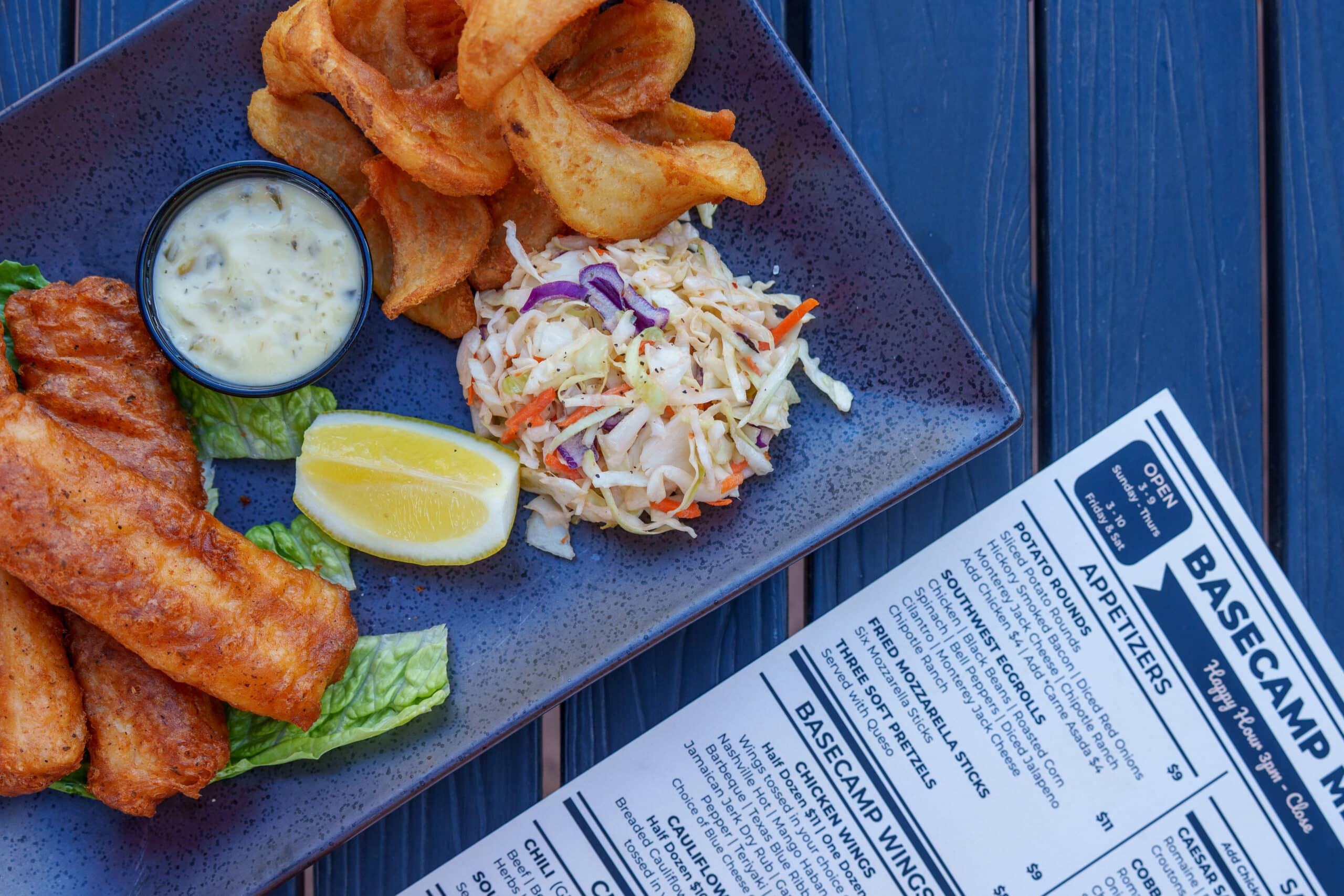 Fish and Chips Dinner from Basecamp at Snowbowl