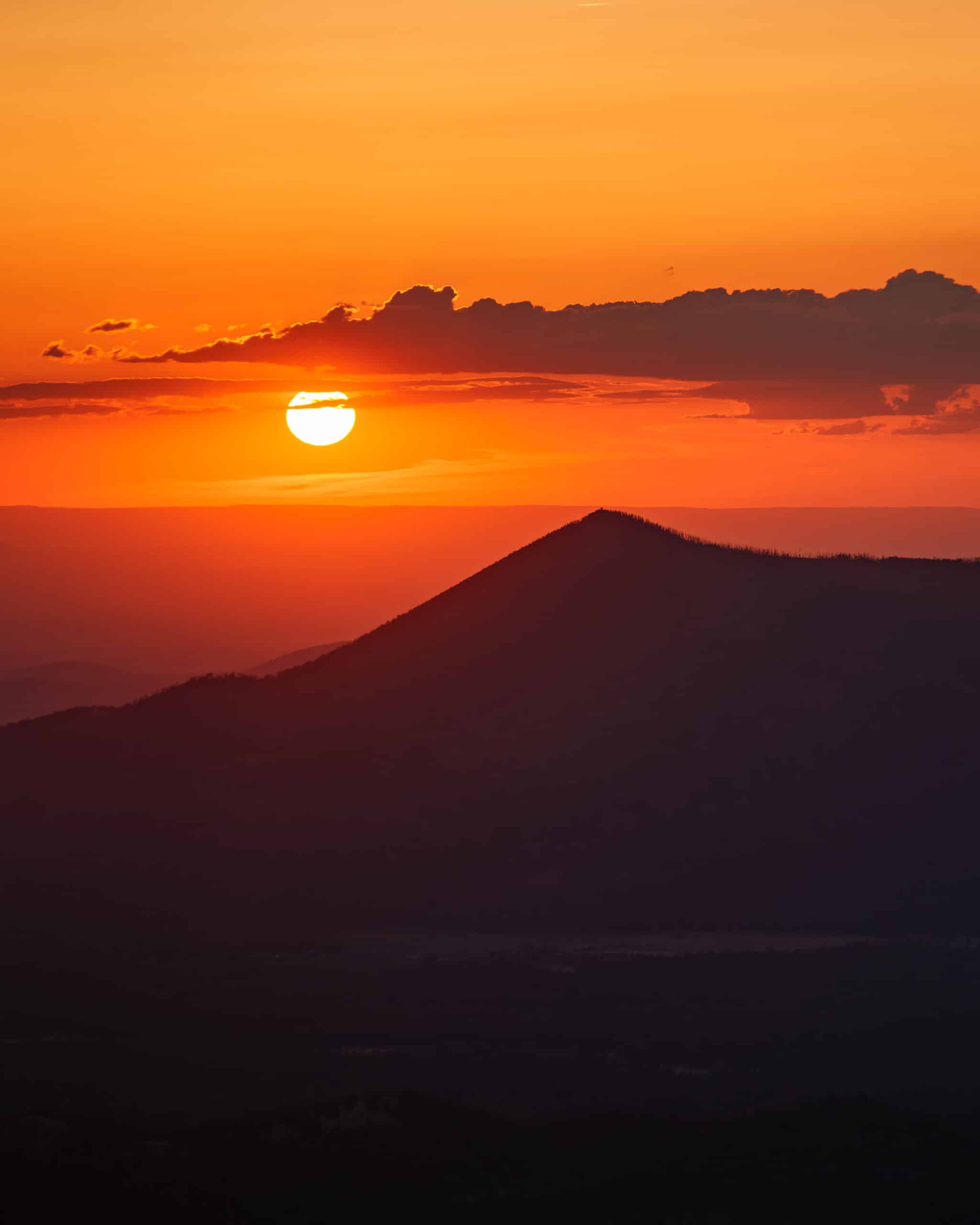 Sunset view of the peaks from Snowbowl