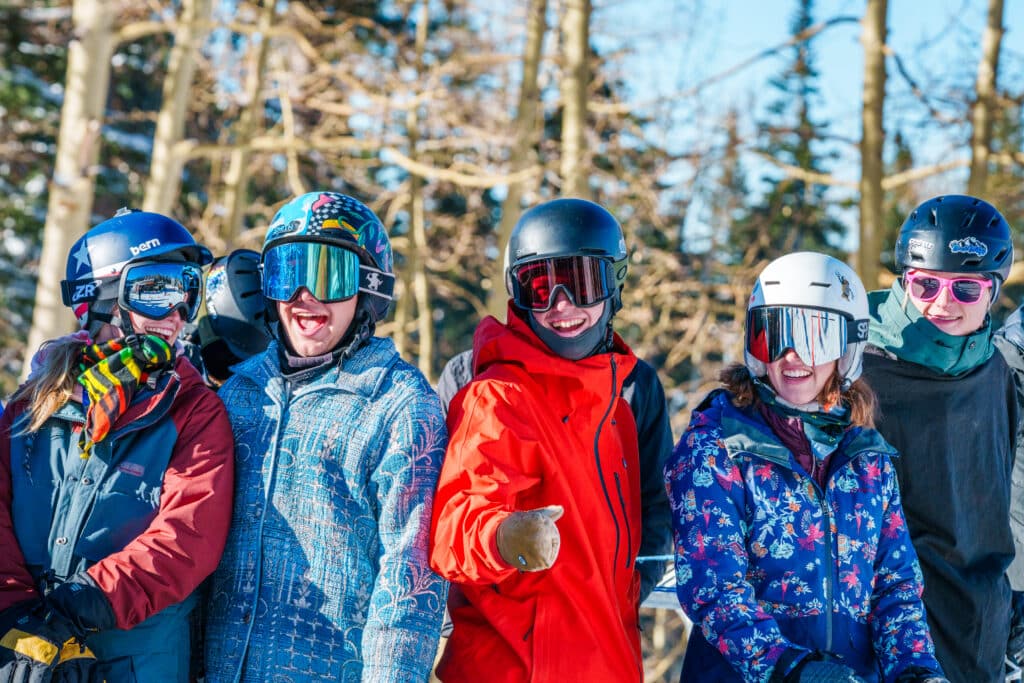 A group of skiers waiting for first chair 24/25