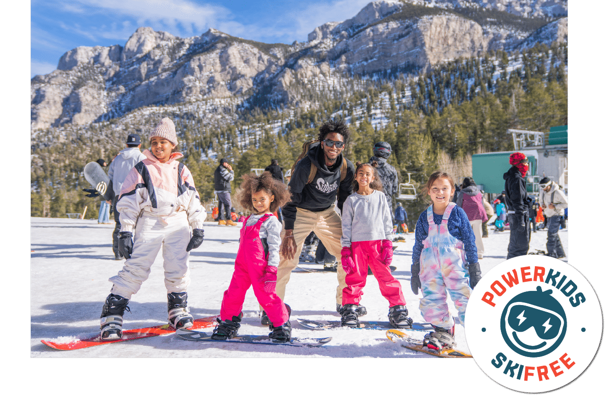 Group of kids snowboarding