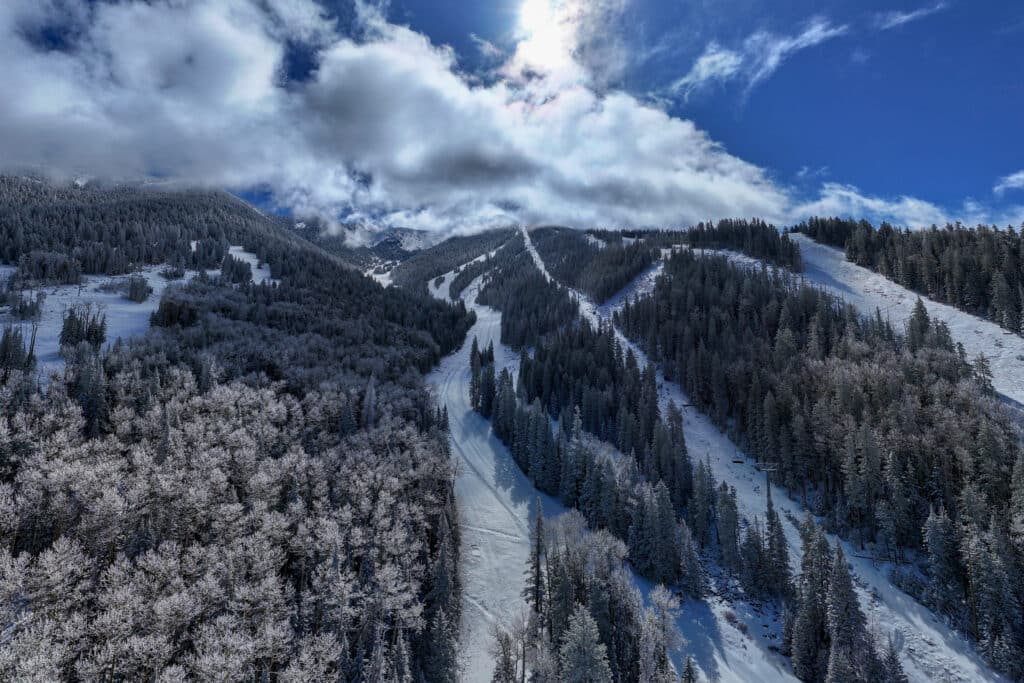 Drone photo of snowbowl, 04.14.26