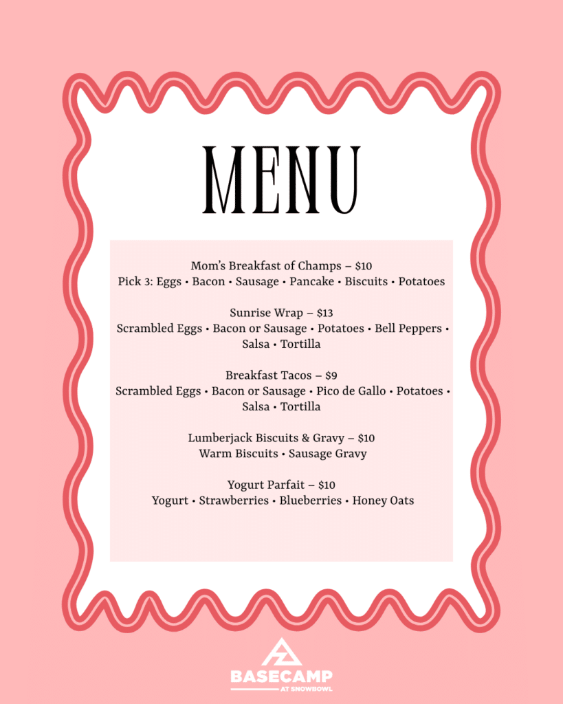 Mother's Day Brunch at Basecamp menu image