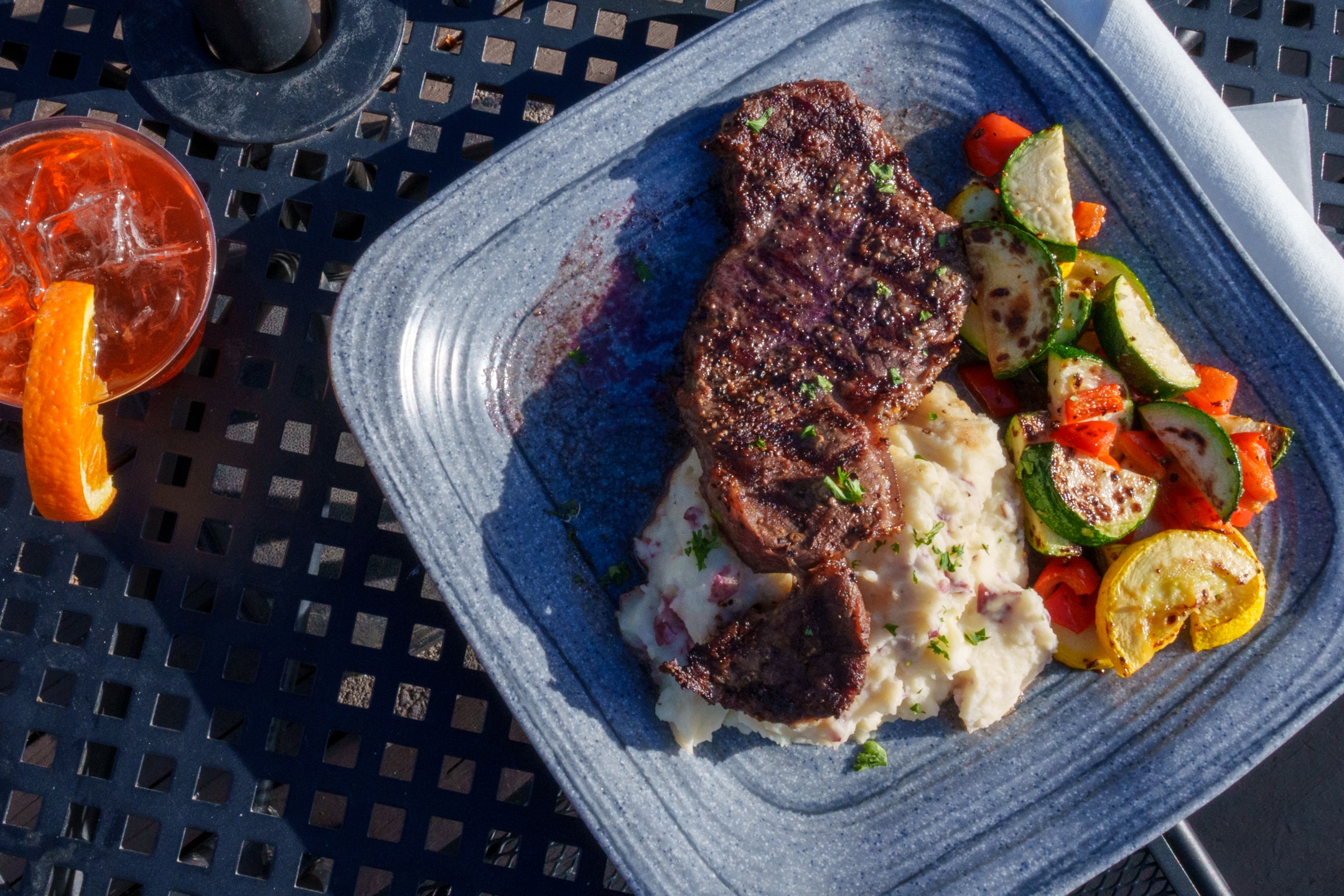 New York Strip Steak from Snowbowl Sunset Dining menu