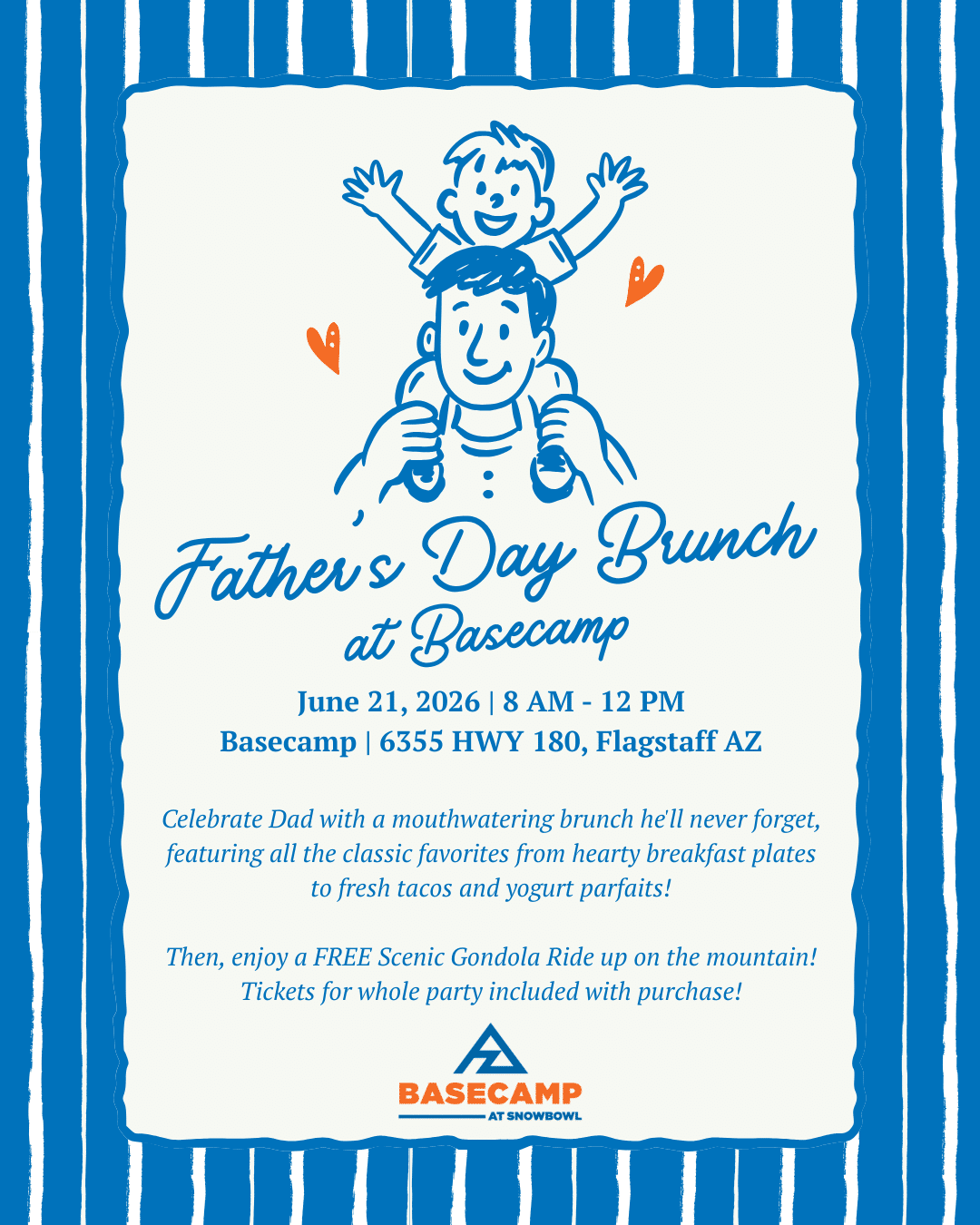 Father's Day Brunch at Basecamp event poster